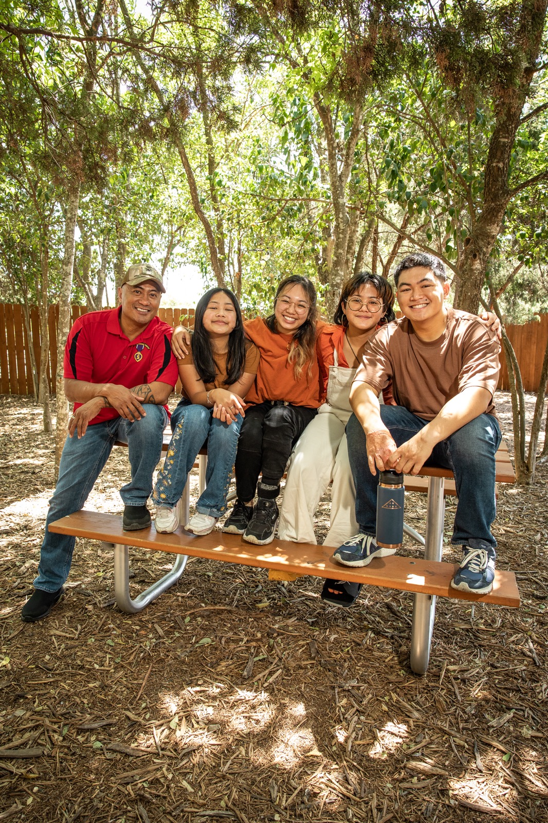 The Martinez family — Kato, Kianni, Kailani, Noelani, and Kimo